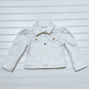 Janie and Jack White Jacket with Gold Buttons